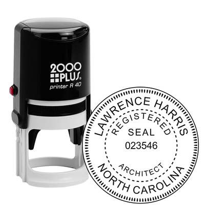 State of North Carolina Architect Seal - alternate view