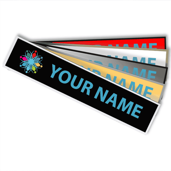 Plastic Square Corner Wall Sign with Color Insert (8129, 3128)
