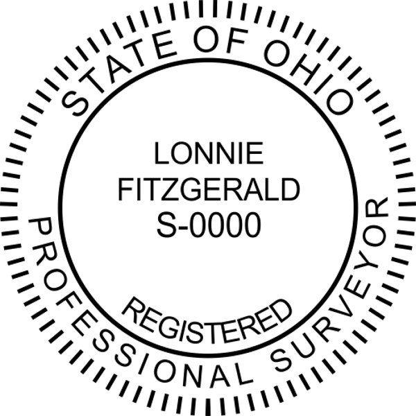 State of Ohio Land Surveyor Embosser