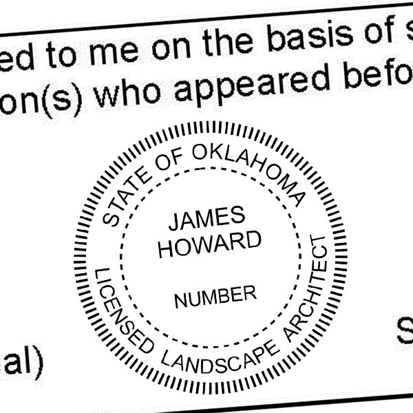 State of Oklahoma Landscape Architect Seal Imprint