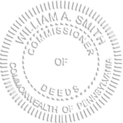 State of Pennsylvania Commissioner of Deeds Seal - alternate view