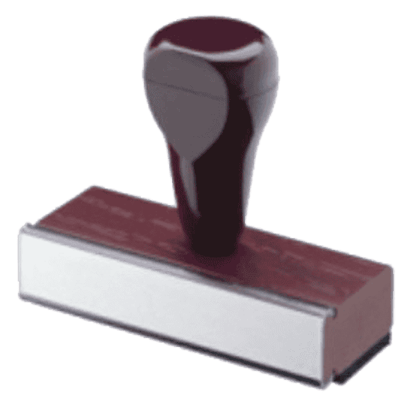 3 in Logo Rubber Stamp