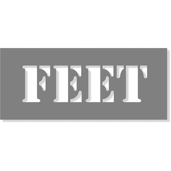 3" Letter 6" x 14" Feet Stencil