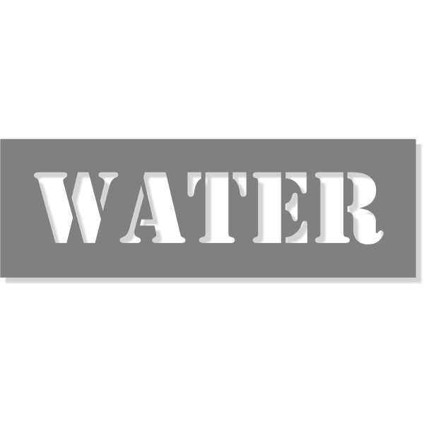 3" Letter Water Stencil | 6" x 18"
