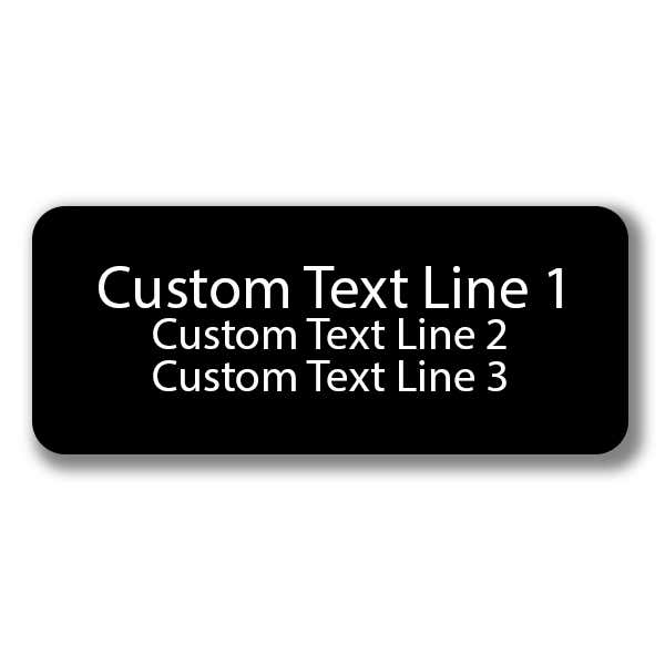 Custom 3 Line Laser Engraved Name Tag