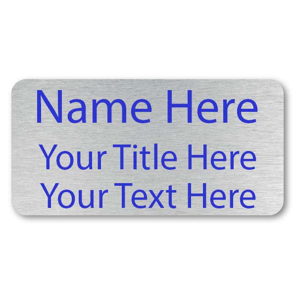 3 Line UV Printed Custom Name Tag 