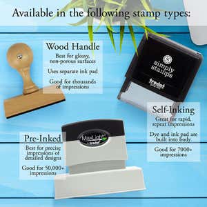 Last Name Address Stamp is available in three body types