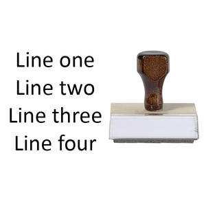 4 Line Traditional Rubber Address Stamp