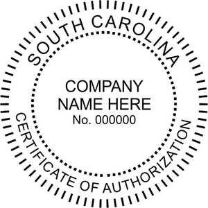 State of South Carolina Certificate of Authorization