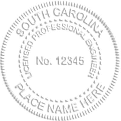 State of South Carolina Engineer Seal - alternate view