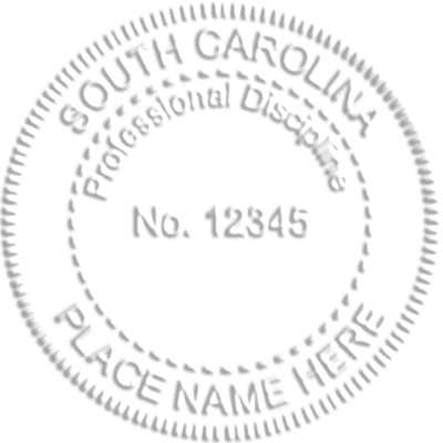 State of South Carolina Engineers Seal (Various Discipline) - alternate view