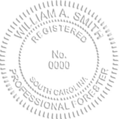 State of South Carolina Forester Embosser - alternate view