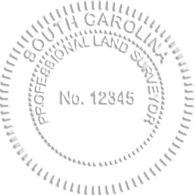 State of South Carolina Land Surveyor Seal - alternate view