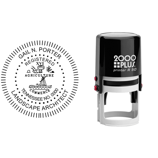 State of Tennessee Landscape Architect Seal Body and Imprint