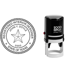 State of Texas Interior Designer Seal Body and Imprint
