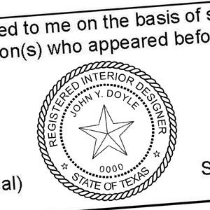 State of Texas Interior Designer Seal Imprint
