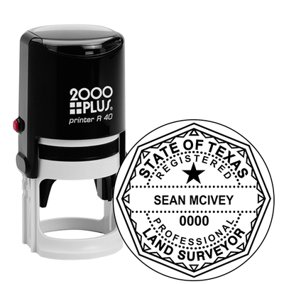 State of Texas Land Surveyor Seal - alternate view