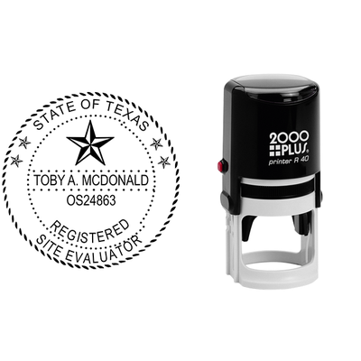 State of Texas Site Evaluator Seal - alternate view