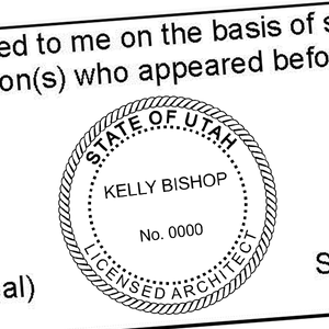 State of Utah Architect Seal Imprint