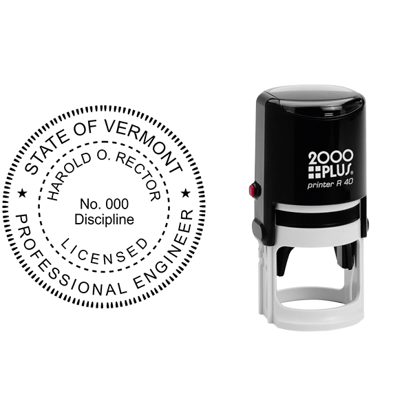 State of Vermont Engineer Seal Seal Body and Imprint