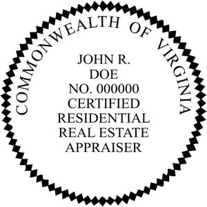 State of Virginia Certified Residential Real Estate Appraiser