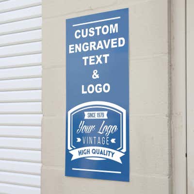 Large Vertical Engraved Sign - alternate view