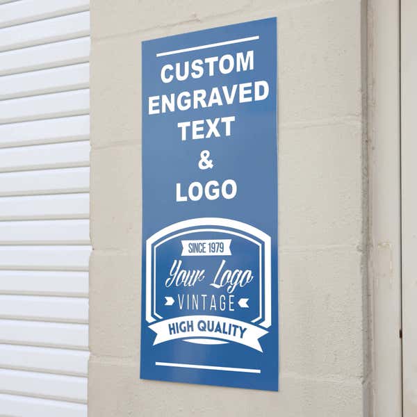 Large Vertical Engraved Sign