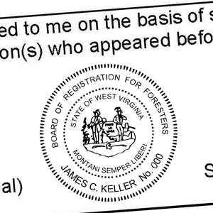 State of West Virginia Forester Seal Imprint
