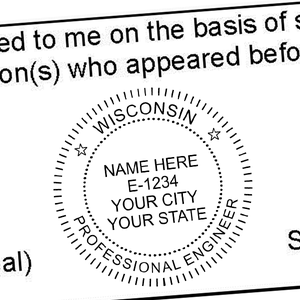 State of Wisconsin Engineer Seal Seal Imprint
