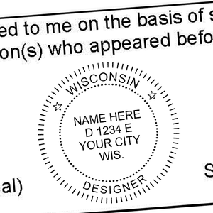 State of Wisconsin Interior Designer Seal Imprint