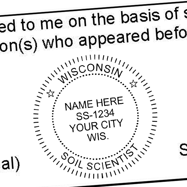 State of Wisconsin Soil Scientist Seal Imprint