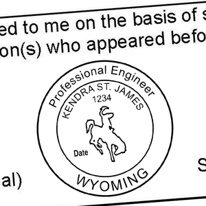 State of Wyoming Engineer Seal Seal Imprint