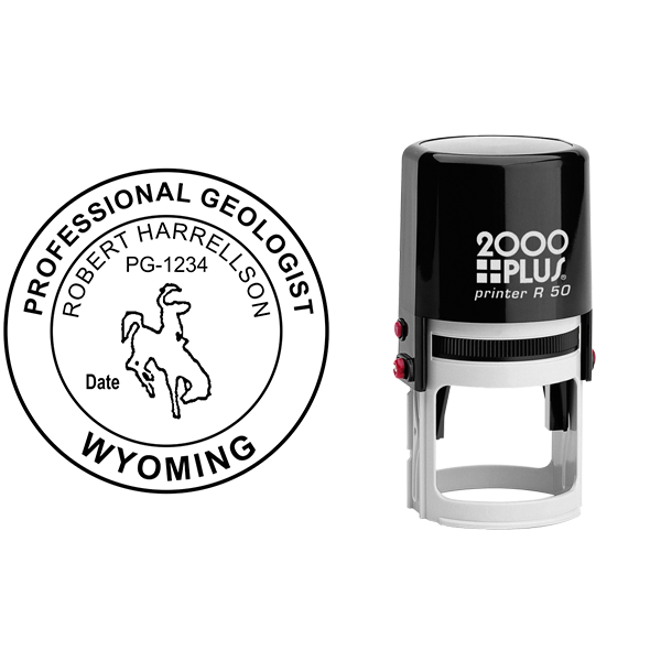 State of Wyoming Geologist Seal Body and Imprint