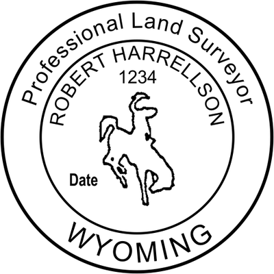 State of Wyoming Land Surveyor Seal - alternate view