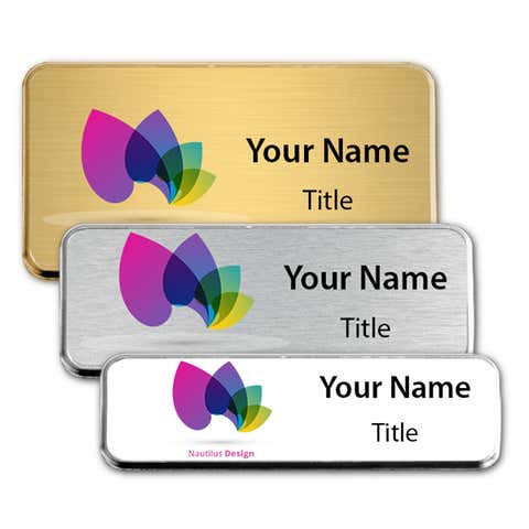 Executive Full Color Rounded Corner Name Badges