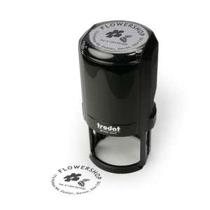 The impression made by the Trodat Round 4642 Self Inking Stamp measures 1-5/8" in diameter