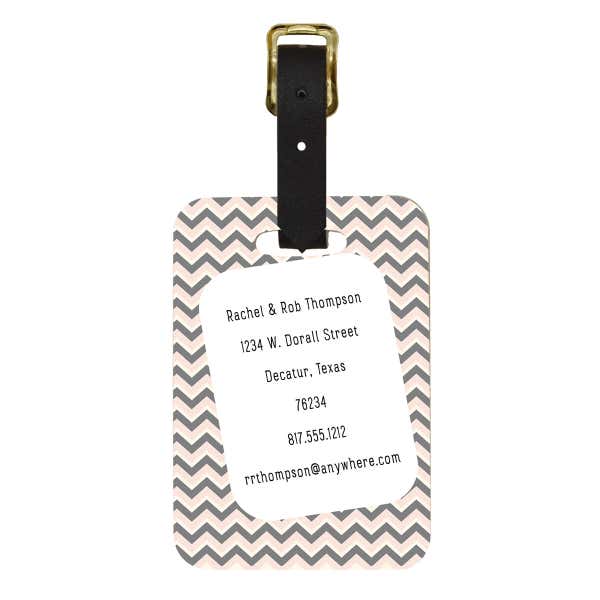 Custom Couples Luggage Tag