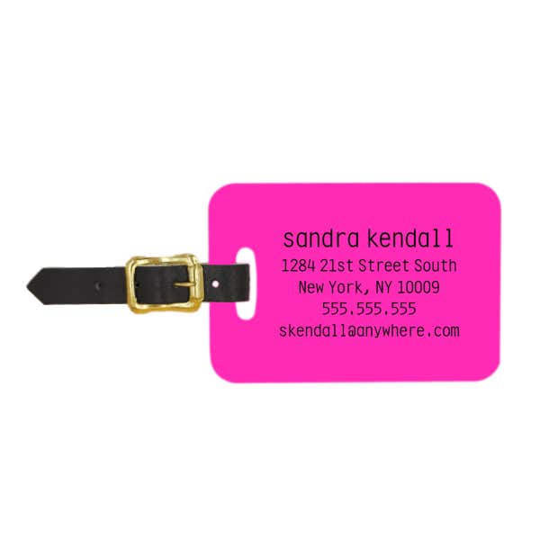 Double Sided Luggage Tag