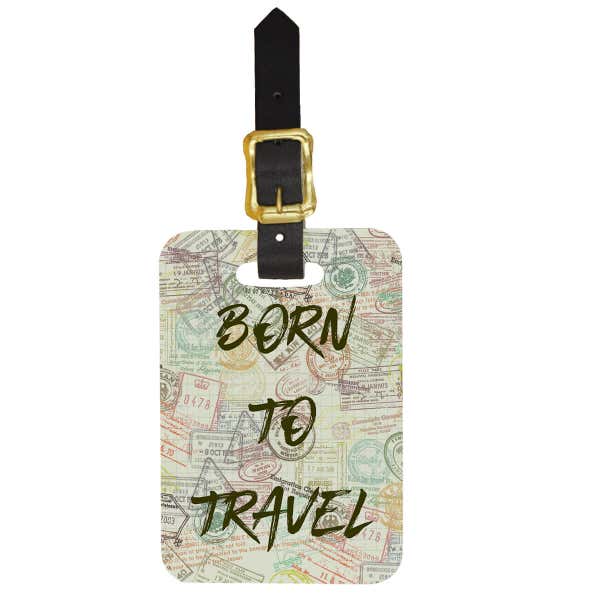 Born to Travel Custom Luggage Tag