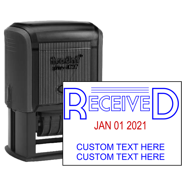 Received Outline Custom Text Dater Stamp