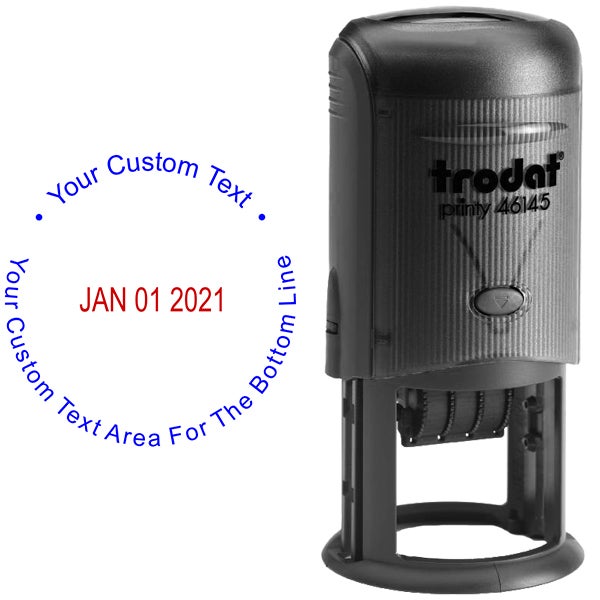 Round Custom Text Date Stamp HC Brands