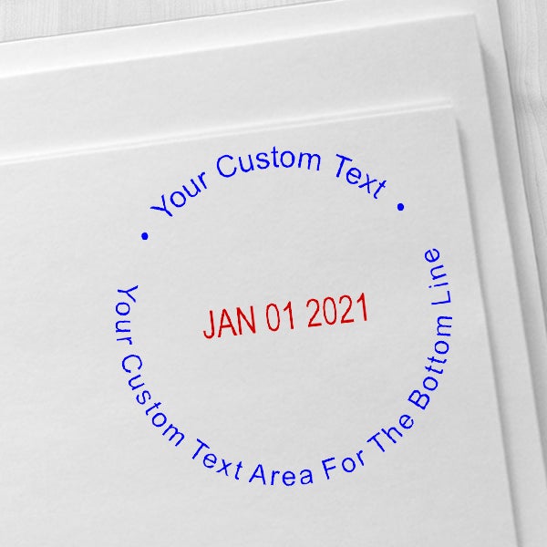 Round Custom Text Date Stamp HC Brands