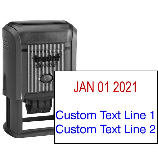 Self-Inking Date Stamp with Custom Text