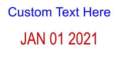 Custom Text Date Stamp, Top Line - alternate view