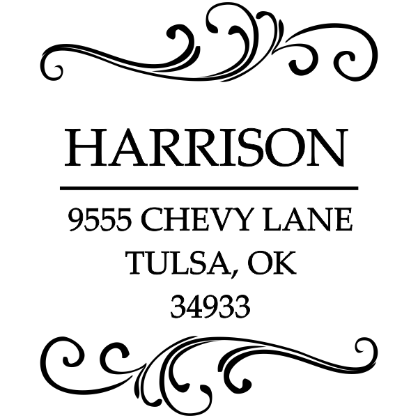 Harrison Square Address Stamp
