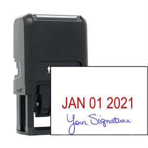 Self-Inking Date and Signature Stamp