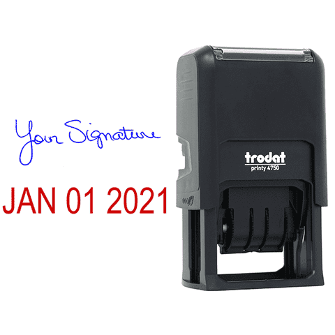 Custom Signature Date Stamp, Date on Bottom