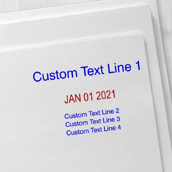 1 Top Line 3 Bottom Date Stamp
