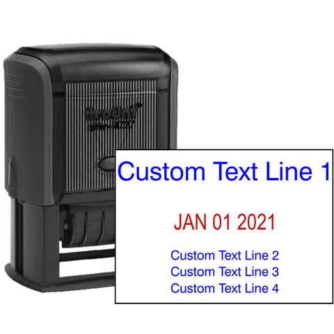 1 Top Line 3 Bottom Date Stamp