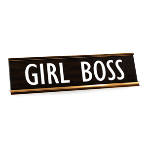 Girl Boss Desk Plate